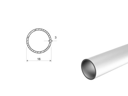 Rura aluminiowa 16x3 (EN 6060)
