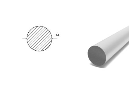 Pręt aluminiowy fi 14 mm (EN 6060)
