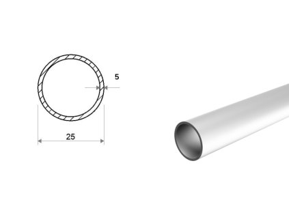 Rura aluminiowa 25x5 (EN 6060)