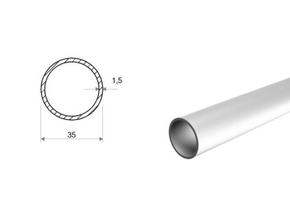 Rura aluminiowa 35x1,5 (EN 6060)