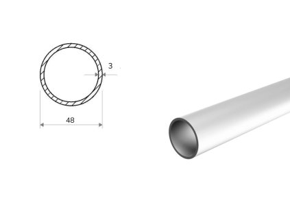 Rura aluminiowa 48x3 (EN 6060)