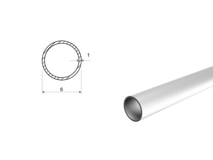 Rura aluminiowa 6x1 (EN 6060)