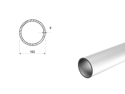 Rura aluminiowa 160x5 (EN 6060)