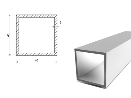 Profil aluminiowy 40x40x5 (EN 6060)