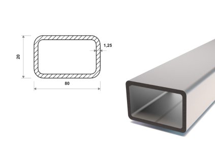Profil stalowy ocynkowany 80x20x1,25