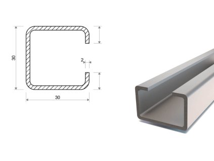 Profil bramowy 30x30x10x2 - 6 000 mm