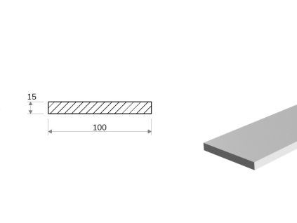Płaskownik aluminiowy 100x15 (EN 6060)
