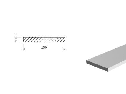 Płaskownik aluminiowy 100x5 (EN 6060)