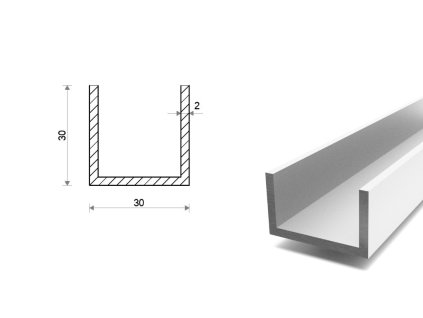 Ceownik aluminiowy 30x30x30x2