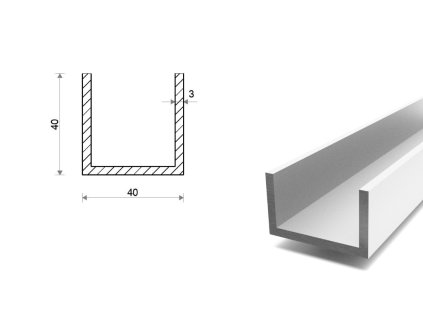 Ceownik aluminiowy 40x40x40x3