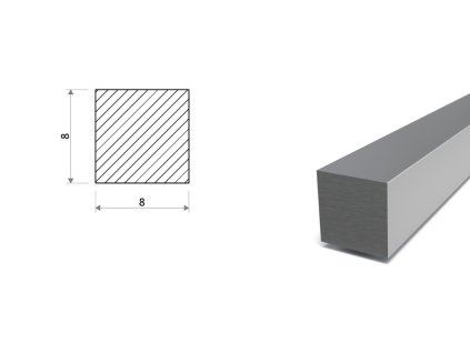 Pręt kwadratowy 8x8 mm