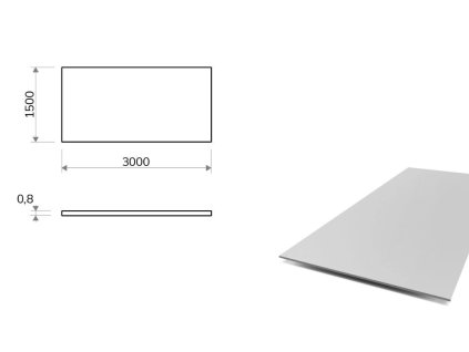 Blacha ocynkowana 1,5x3 m, grubość 0,8 mm_1