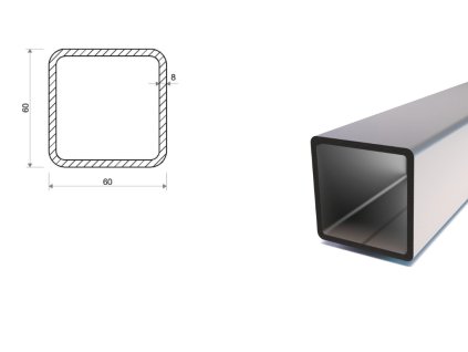 Profil stalowy 60x60x8 (S355)