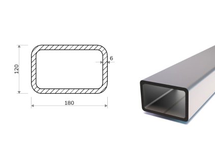 Profil stalowy 180x120x6