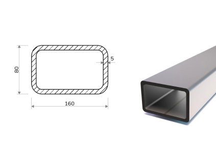 Profil stalowy 160x80x5