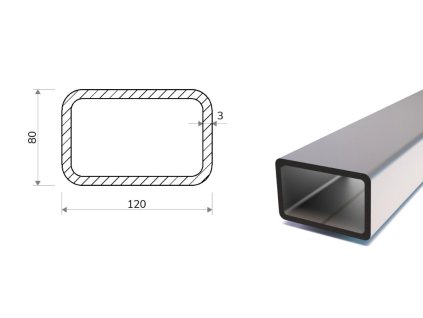 Profil stalowy 120x80x3