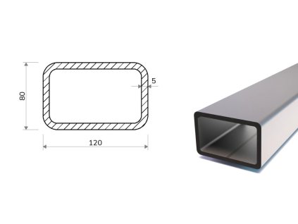 Profil stalowy 120x80x5