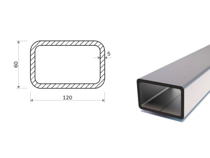 Profil stalowy 120x60x5