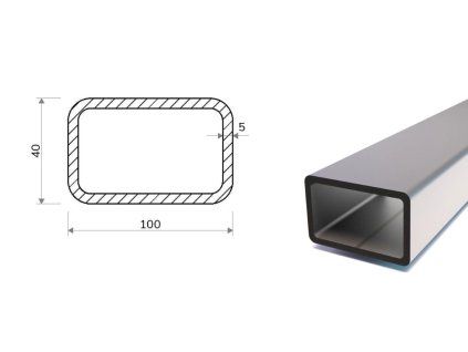 Profil stalowy 100x40x5