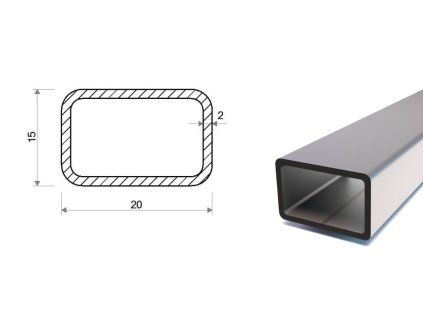 Profil stalowy 20x15x2