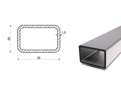 Profil stalowy 30x20x1,5