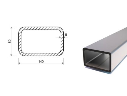 Profil stalowy 140x80x5
