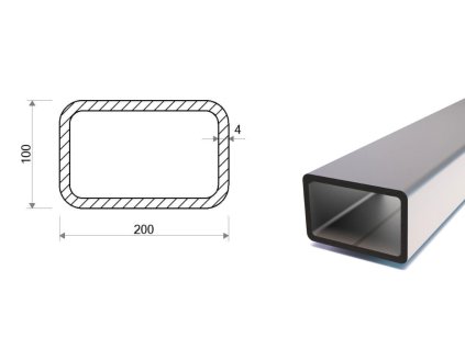 Profil stalowy 200x100x4