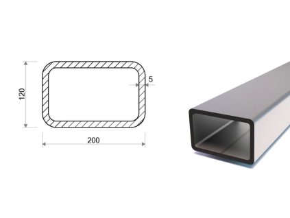 Profil stalowy 200x120x5