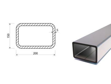 Profil stalowy 200x150x5