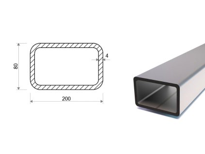 Profil stalowy 200x80x4