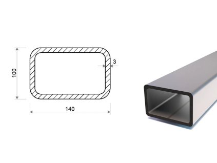 Profil stalowy 140x100x3