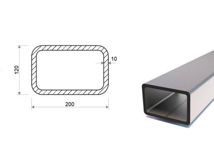 Profil stalowy 200x120x10