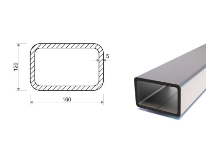 Profil stalowy 160x120x5