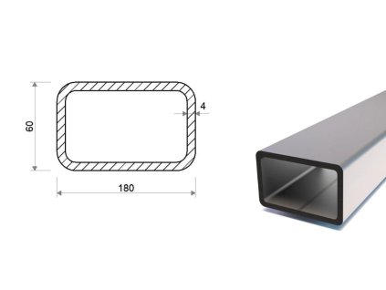 Profil stalowy 180x60x4