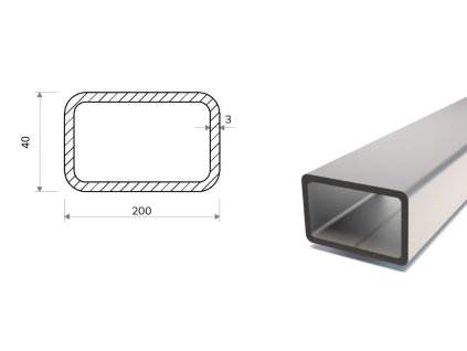 Profil stalowy 200x40x3