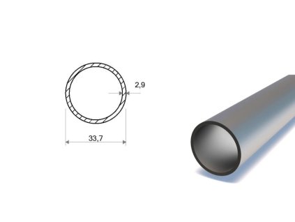 Rura bezszwowa 33,7x2,9