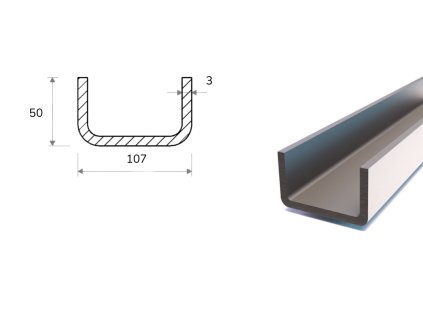 Ceownik zimnogięty 50x107x50x3