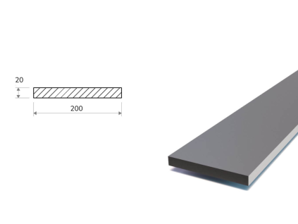 Płaskownik stalowy 200x20 (S355)