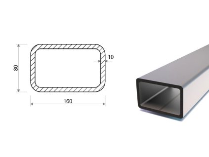 Profil stalowy 160x80x10 (S355)