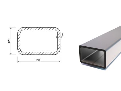 Profil stalowy 200x120x6 (S355)