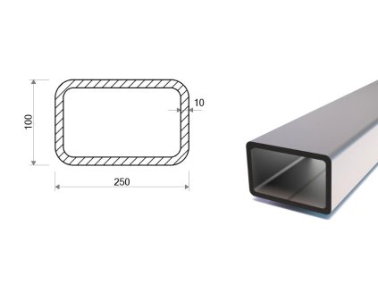 Profil stalowy 250x100x10 (S355)