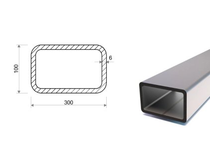 Profil stalowy 300x100x6 (S355)