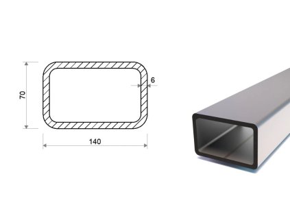 Profil stalowy 140x70x6 (S355)