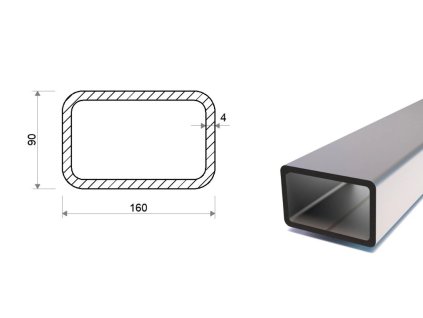 Profil stalowy 160x90x4 (S355)