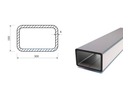 Profil stalowy 300x150x6 (S355)