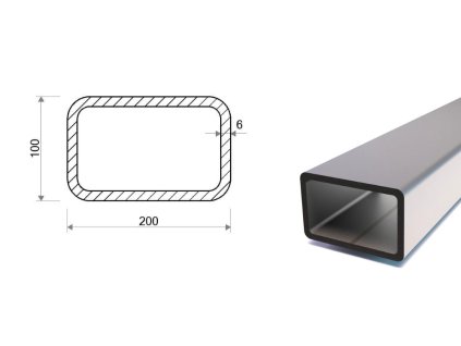 Profil stalowy 200x100x6 (S355)