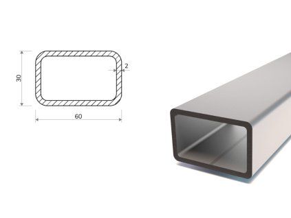 Profil stalowy ocynkowany 60x30x2