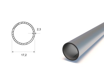 Rura spawana konstrukcyjna 17,2x2,3