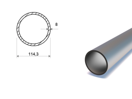 Rura bezszwowa 114,3x8 (S355)