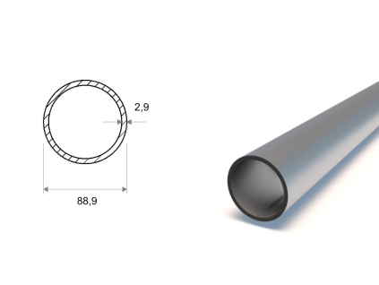 Rura spawana konstrukcyjna 88,9x2,9